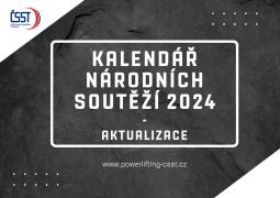 Kalendář národních soutěží 2024 - aktualizace