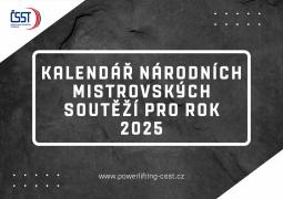 Kalendář národních soutěží 2025