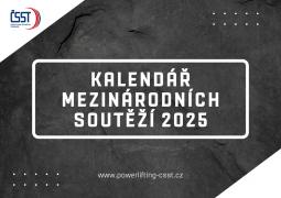 Kalendář mezinárodních soutěží 2025