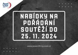 Nabídky na pořádání národních soutěží 2025