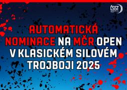 Automatická nominace na MČR mužů a žen v klasickém silovém trojboji 2025