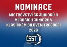 Nominace a změna harmonogramu MČR juniorů a mladších juniorů v klasickém silovém trojboji 2026