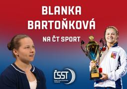 Blanka Bartoňková v pořadu ČT sport