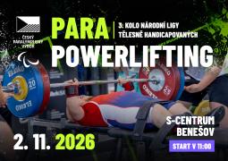 3. kolo národní ligy v para powerliftingu 2026 - pozvánka