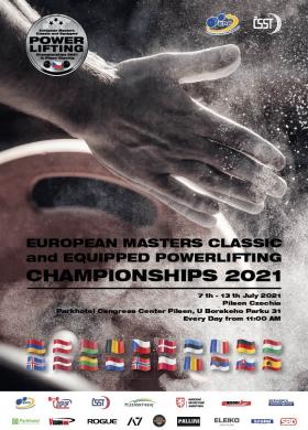 Mistrovství Evropy masters 2021 - plakát soutěže