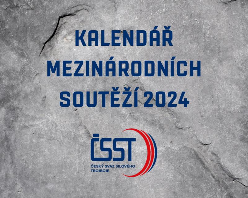 Kalendář mezinárodních soutěží 2024