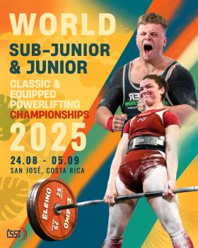 Mistrovství světa juniorů a mladších juniorů  v silovém trojboji a klasickém silovém trojboji 2025 - pozvánka