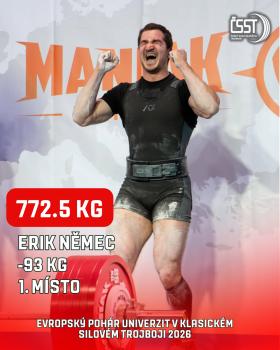 Evropský pohár univerzit v klasickém silovém trojboji 2026 - výsledky