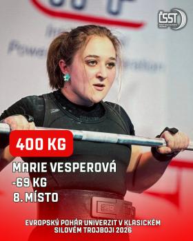 Evropský pohár univerzit v klasickém silovém trojboji 2026 - výsledky