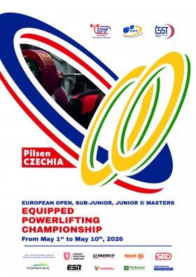 Mistrovství Evropy mužů, žen, juniorů, mladších juniorů a masters v silovém trojboji EQ 2026 - pozvánka