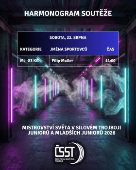 Mistrovství světa juniorů a mladších juniorů v silovém trojboji 2026 - pozvánka