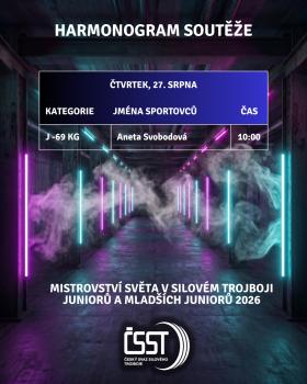 Mistrovství světa juniorů a mladších juniorů v silovém trojboji 2026 - pozvánka